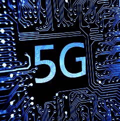 5G au milieu d'un circuit electronique